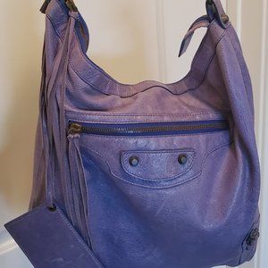 SOLD Balenciaga Agneau Classic Hobo Bleu Glacier Bag